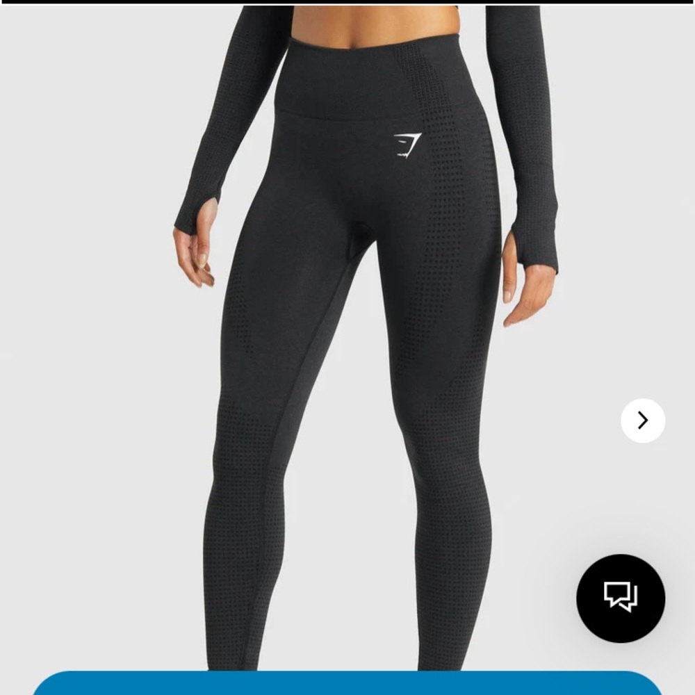 GYMSHARK VITAL SEAMLESS 2.0 LEGGINGS IN BLACK MARL